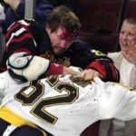 Top 10 Hockey Enforcers Of The Decade | &Quot;Mad&Quot; Mel Angelstad Bob Probert Fight